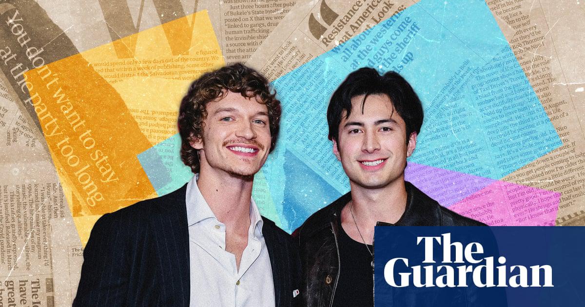 Cool as ice … Connor Storrie (left) and Hudson Williams.