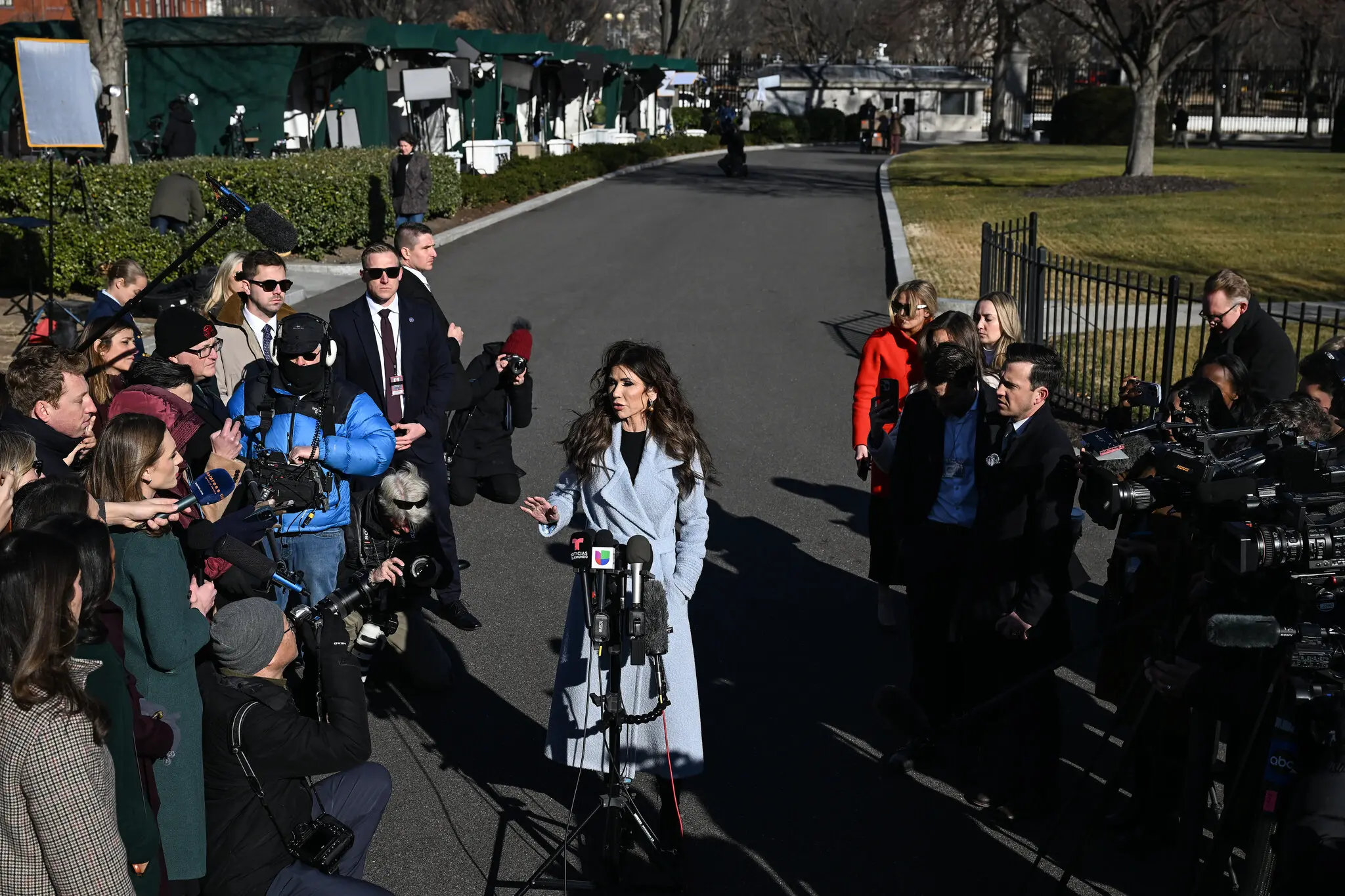 Kristi Noem, the secretary of homeland security, at the White House last week.