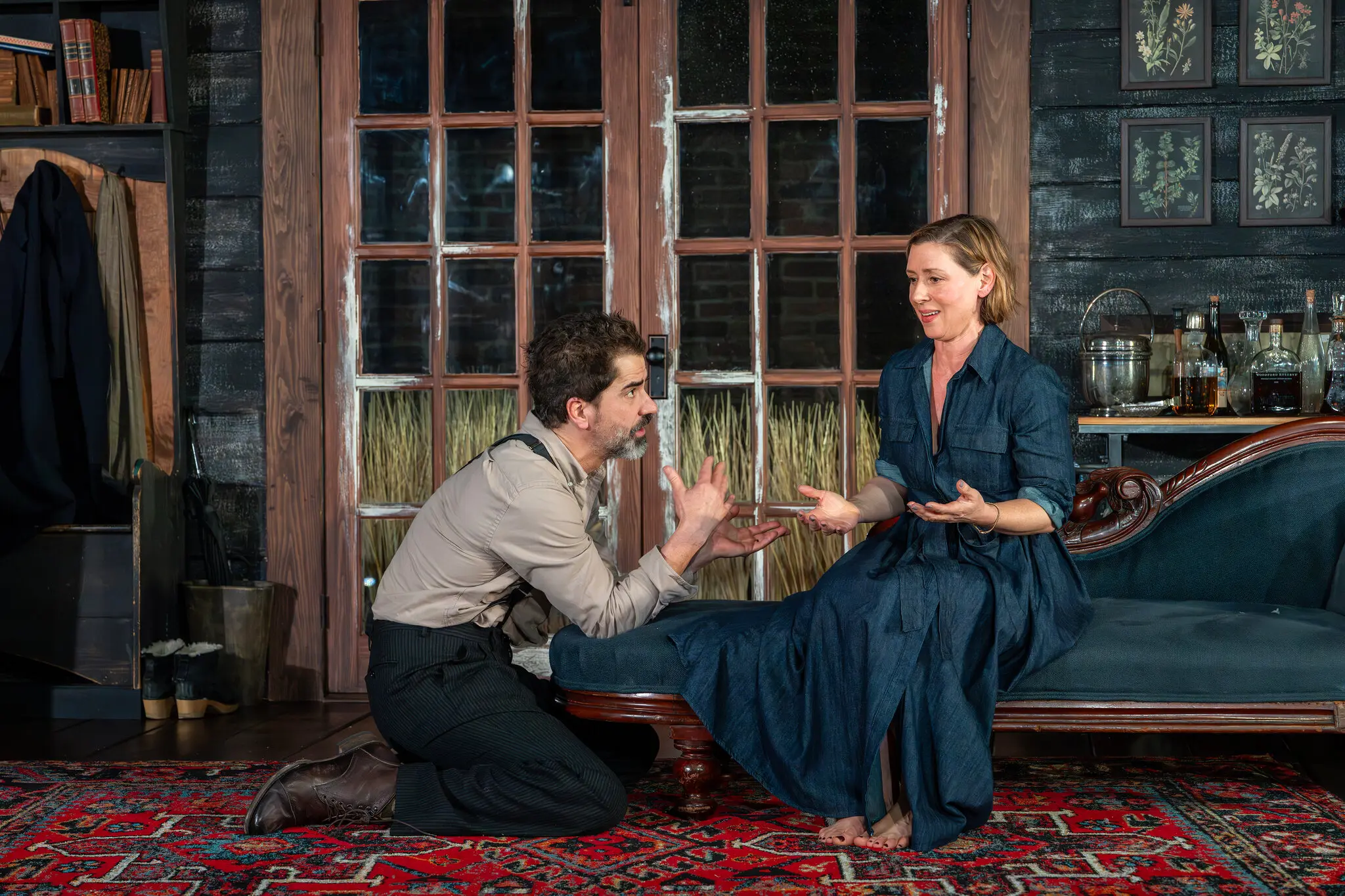 Hamish Linklater and Miriam Silverman in “The Disappear” at the Minetta Lane Theater in Manhattan.