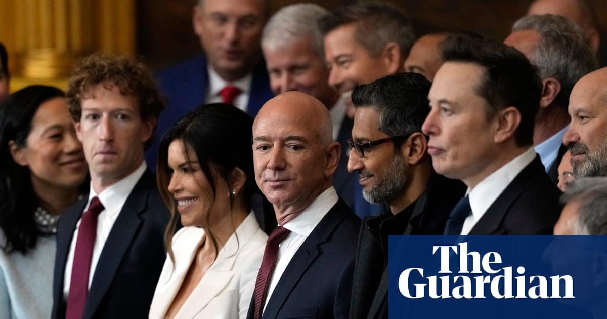 Mark Zuckerberg, Jeff Bezos, Sundar Pichai and Elon Musk attend Donald Trump’s inauguration in Washington DC on 20 January 2025.