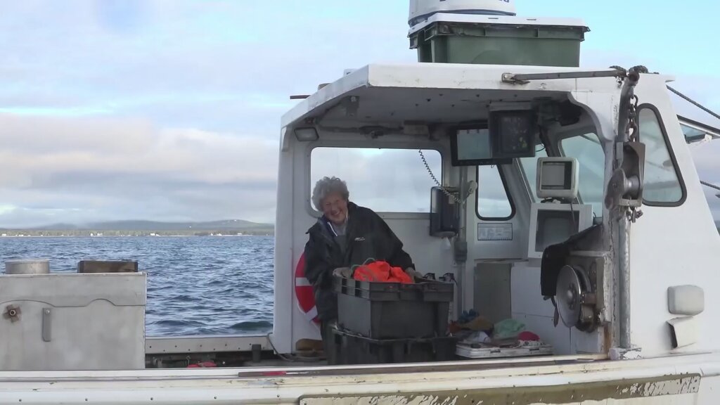 Virginia Oliver in 2020, in the PBS documentary “Conversations With the Lobster Lady,” by Wayne Gray and Dale Schierholt.