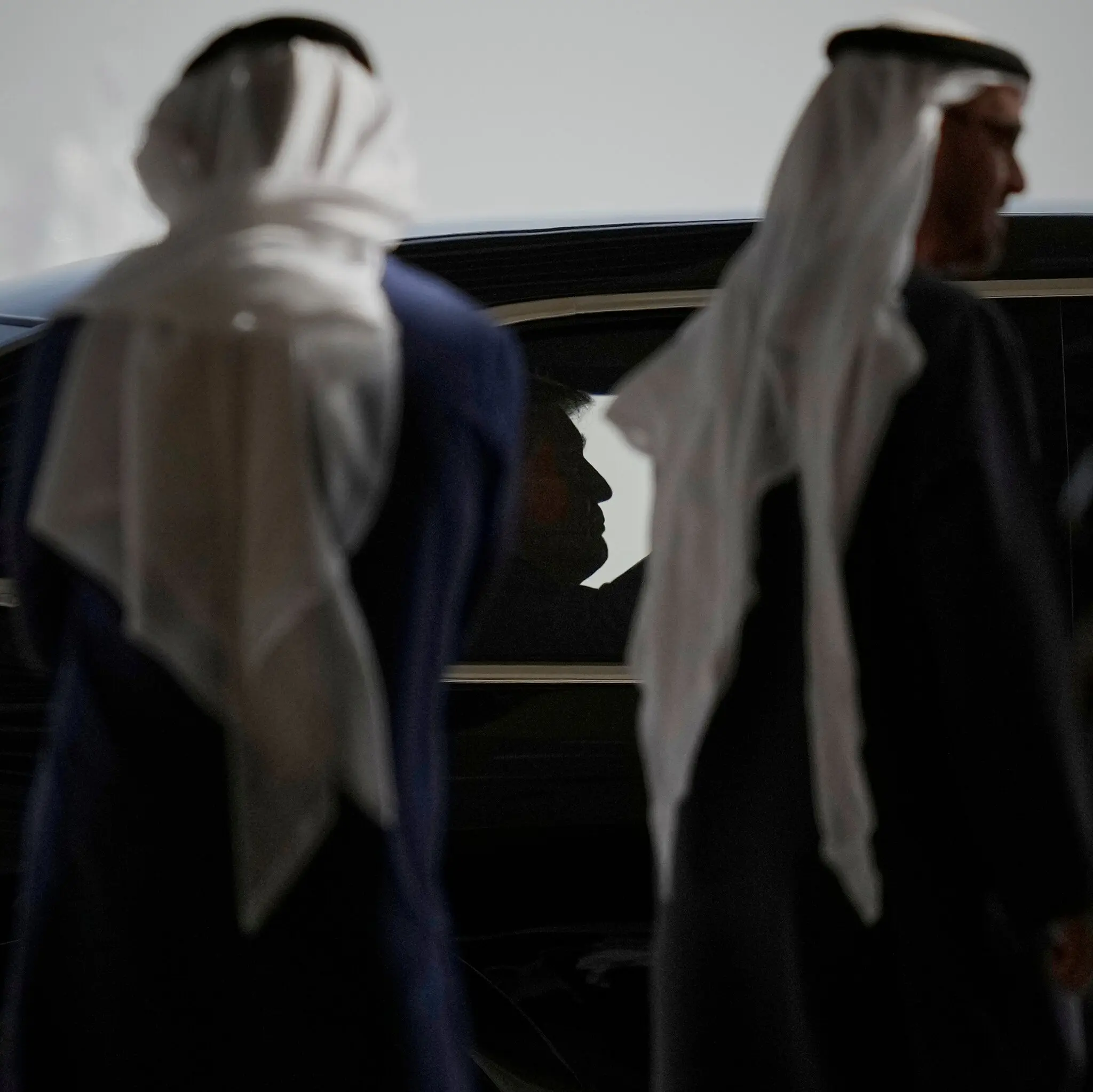 President Donald Trump leaves the Abu Dhabi International Airport in May.