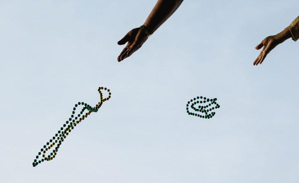 Over 3,000 sustainable beads were thrown at this year's Carnival in New Orleans.