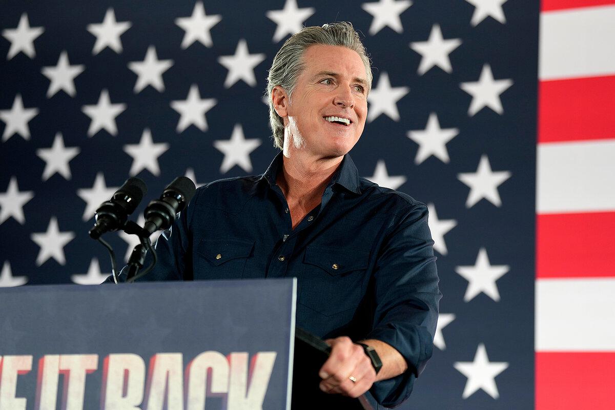 California Gov. Gavin Newsom speaks during a rally at a union hall in Houston, Nov. 8, 2025. Mr. Newsom, a Democrat currently in his second and final term as governor, is widely expected to run for president in 2028.