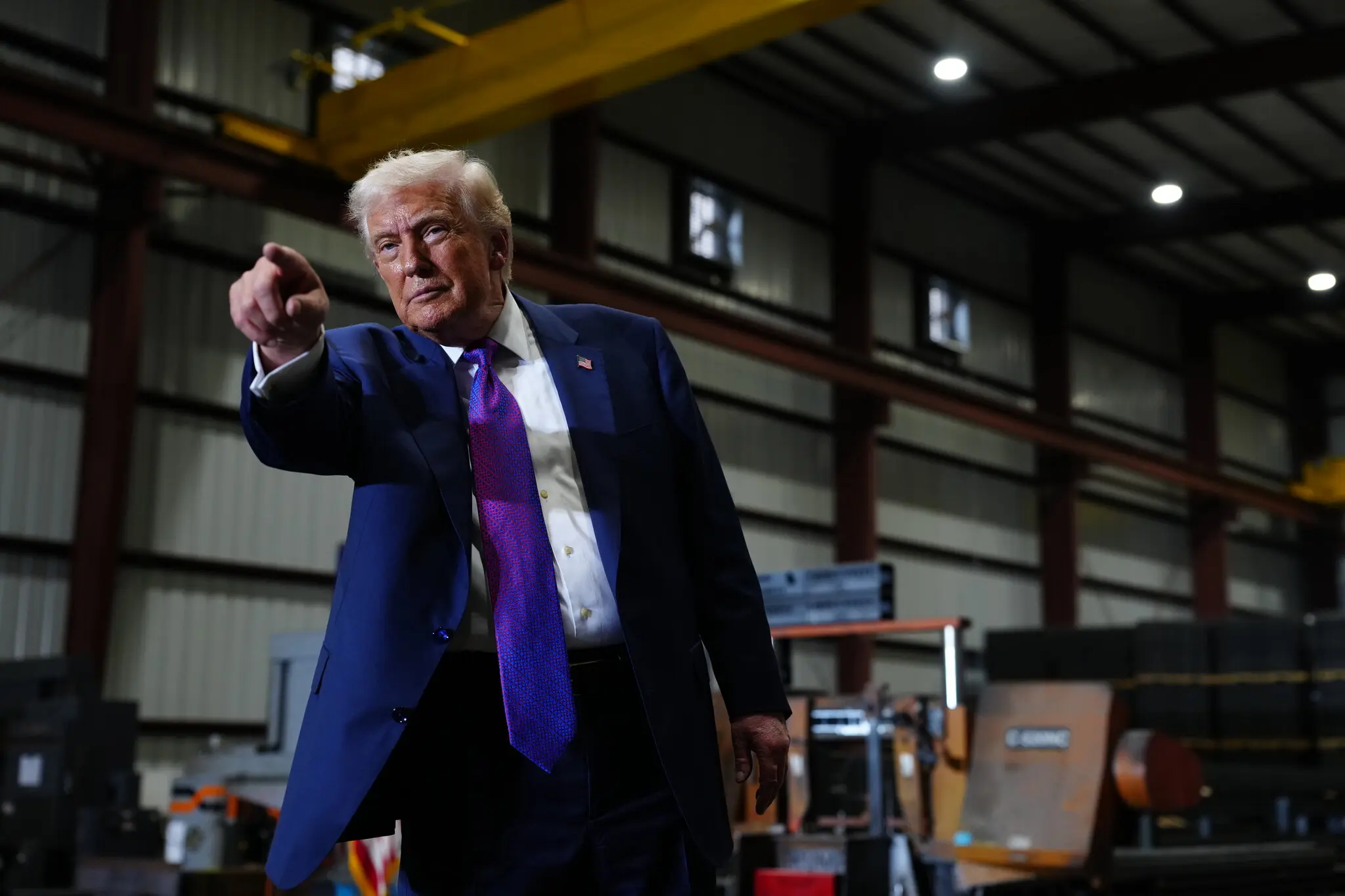 President Trump used much of his speech in Rome, Ga., on Thursday to address tangents: railing against the Supreme Court, making false claims of voter fraud and calling himself a “schmuck” for donating his presidential salary.