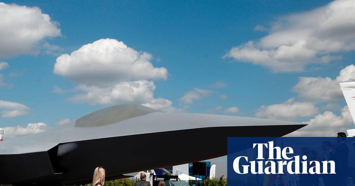 A full-scale model of the new generation FCAS jet being unveiled during the 53rd International Paris air show in 2019.